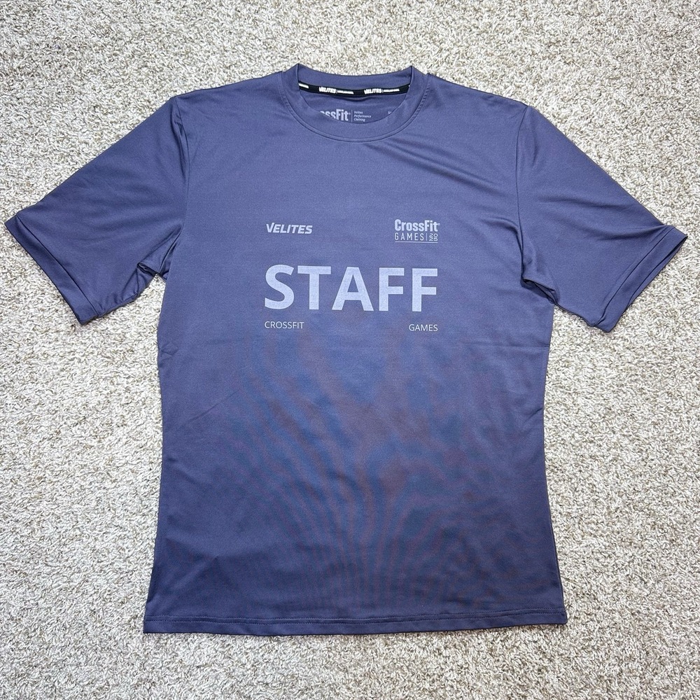 2025 Velites CrossFit Games Staff Shirt Mens M Stone Gray Performance CFG 25